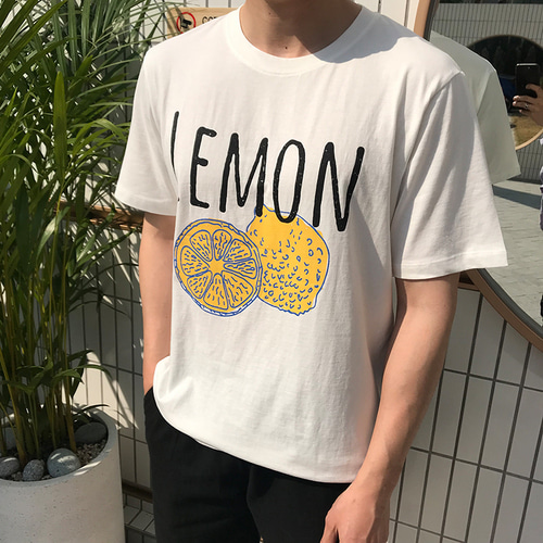 레몬 드로잉 반팔티셔츠(3color)